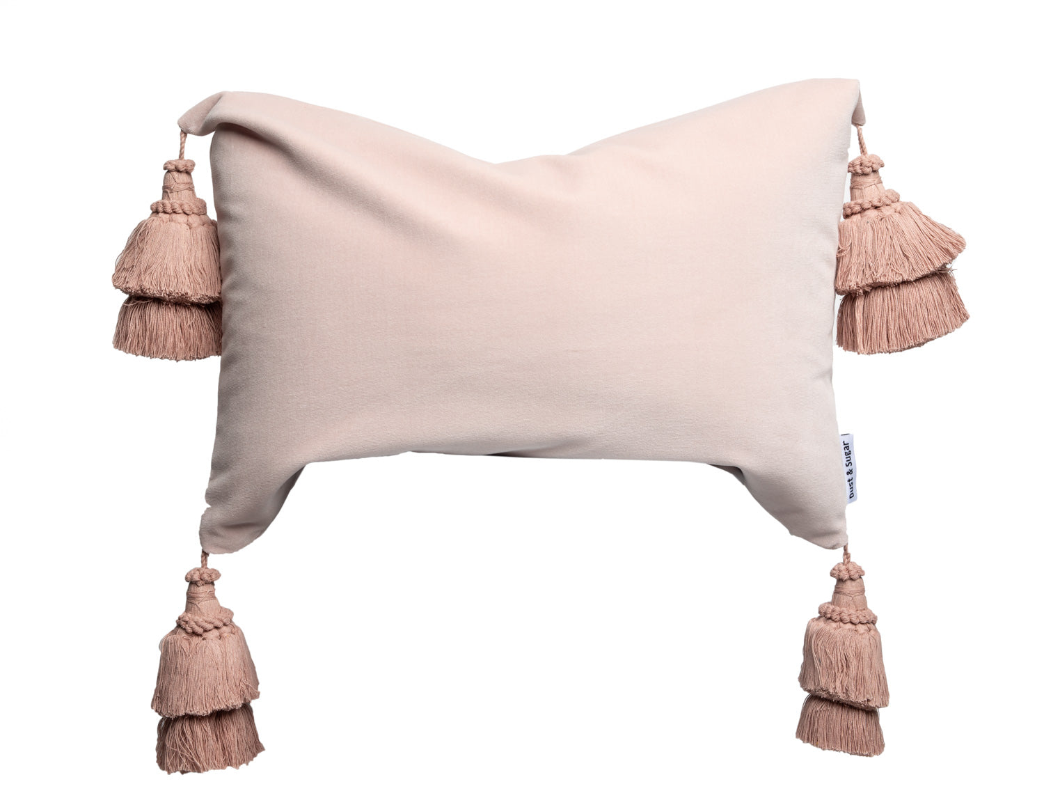 Pink pillow with online tassels